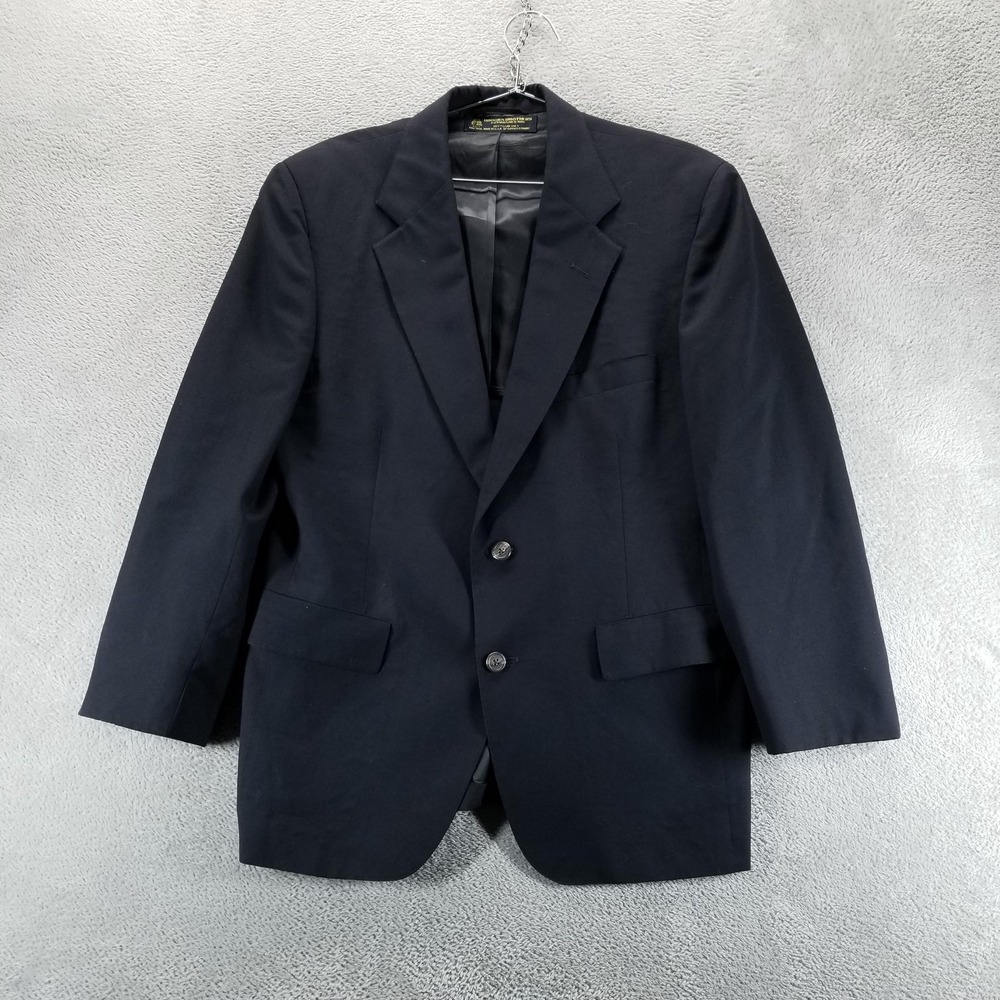 Brooks Brothers‎ Suit Jacket Mens 42R Blue Wool Classic Fit Made In USA 2 Button